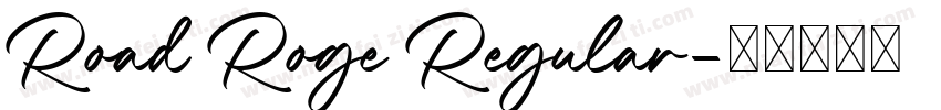 Road Roge Regular字体转换